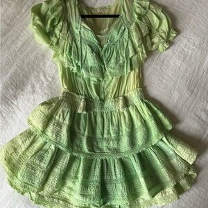 LOVESHACKFANCY LIMITED EDITION Gwen Ruffle Mini Dress!